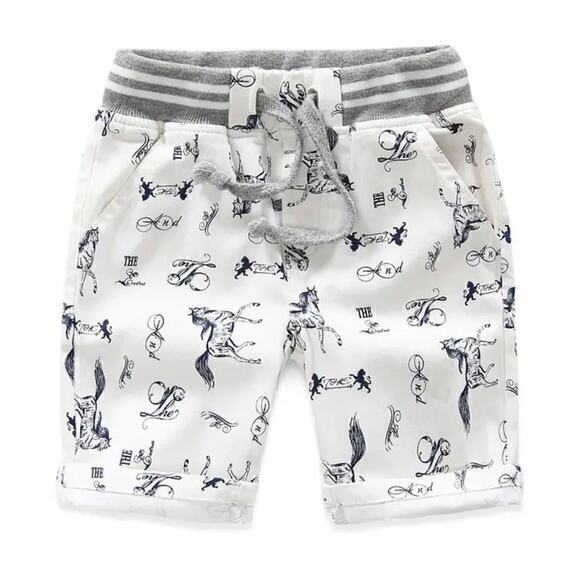 New kids “horses” print shorts size 9-10 - Picture 1 of 6